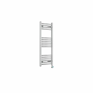 Fjord 1000 x 400mm Curved Chrome Thermostatic Touch Control Electric Heated Towel Rail