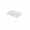 Essentials 1000 x 700mm Rectangle Stone Shower Tray White