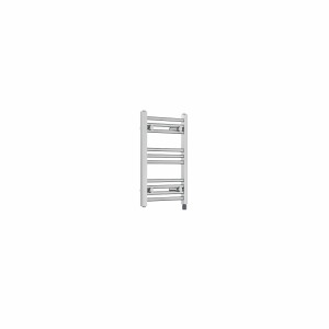 Bergen 600 x 400mm Straight Chrome Prefilled Electric Heated Towel Rail