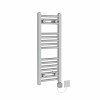 Bergen 800 x 300mm Straight Chrome HEC Thermostatic Electric Heated Towel Rail