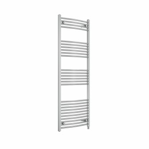 Fjord 1600 x 600mm Curved Chrome Prefilled Electric Heated Towel Rail