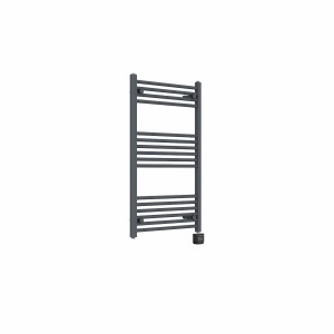 Bergen 1000 x 600mm Straight Anthracite Thermostatic Wifi Control Electric Heated Towel Rail