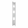 Fjord 1800 x 300mm Curved Chrome Thermostatic Touch Control Electric Heated Towel Rail