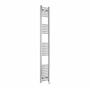 Fjord 1800 x 300mm Curved Chrome Thermostatic Touch Control Electric Heated Towel Rail