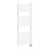 Juva 1200 x 450mm White Flat Panel Electric Thermostatic Heated Designer Towel Rail