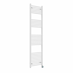 Bergen 1800 x 500mm Straight White Thermostatic Touch Control Electric Heated Towel Rail