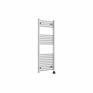 Bergen 1200 x 500mm Straight Chrome Thermostatic Touch Control Electric Heated Towel Rail