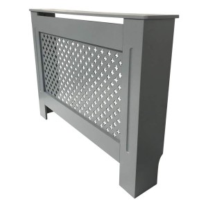 Radiator Cover Cabinet Grey With Cross Grill - 780mm