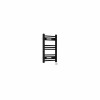 Bergen 600 x 400mm Straight Black Thermostatic Touch Control Electric Heated Towel Rail