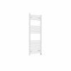 Fjord 1200 x 500mm Curved White Prefilled Electric Heated Towel Rail