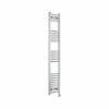 Fjord 1600 x 300mm Curved Chrome Thermostatic Touch Control Electric Heated Towel Rail