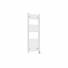 Fjord 1200 x 500mm Curved White Thermostatic Touch Control Electric Heated Towel Rail
