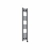 Fjord 1400 x 300mm Curved Anthracite Thermostatic Touch Control Electric Heated Towel Rail
