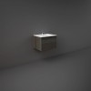 RAK-Joy Uno 600mm Wall Hung Vanity Unit With Slim Basin - MOKA WALNUT