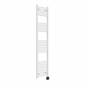 Bergen 1800 x 400mm Straight White Thermostatic Wifi Control Electric Heated Towel Rail