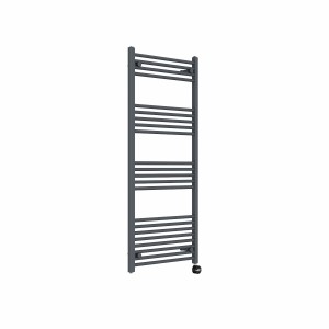 Bergen 1400 x 600mm Straight Anthracite Thermostatic Touch Control Electric Heated Towel Rail