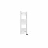 Fjord 1000 x 400mm Curved White Thermostatic Touch Control Electric Heated Towel Rail
