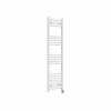 Fjord 1400 x 400mm Curved White Thermostatic Touch Control Wifi Electric Heated Towel Rail