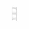Fjord 1000 x 500mm Curved White Thermostatic Touch Control Electric Heated Towel Rail