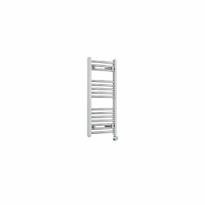 Fjord 800 x 400mm Curved Chrome Thermostatic Touch Control Electric Heated Towel Rail