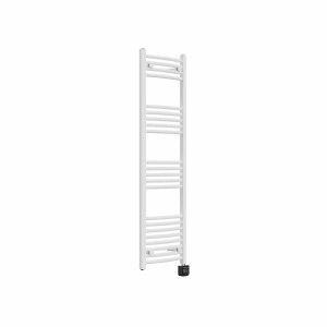 Fjord 1400 x 400mm Curved White Thermostatic Wifi Control Electric Heated Towel Rail
