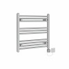 Bergen 600 x 600mm Straight Chrome HEC Thermostatic Electric Heated Towel Rail