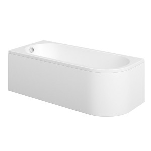 Knotts 1700mm J Shape Single Ended Left Hand Bath with Bath Panel