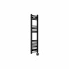 Bergen 1200 x 300mm Straight Black Thermostatic Wifi Control Electric Heated Towel Rail