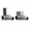 15mm Square Chrome Corner Radiator Valves