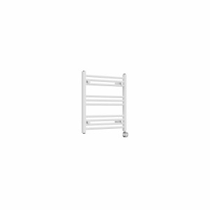 Bergen 600 x 600mm Straight White Thermostatic Touch Control Electric Heated Towel Rail