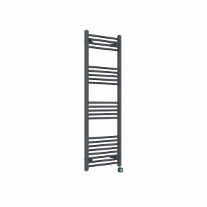 Bergen 1400 x 500mm Straight Anthracite Thermostatic Touch Control Wifi Electric Heated Towel Rail