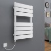 Juva 650 x 400 mm White 100 w Electric Flat Panel Heated Towel Rail