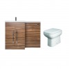 Calm Walnut Left Hand Combination Vanity Unit with RAK-Origin Toilet & Soft Close Seat & Concealed Cistern - 1100mm