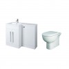 Calm White Left Hand Combination Vanity Unit with RAK-Tonique Toilet & Soft Close Seat & Concealed Cistern - 1100mm