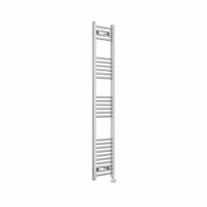 Bergen 1600 x 300mm Straight Chrome Thermostatic Touch Control Wifi Electric Heated Towel Rail