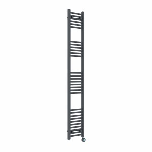 Bergen 1800 x 300mm Straight Anthracite Thermostatic Touch Control Electric Heated Towel Rail