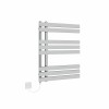 Koli 800 x 600mm Chrome Flat Electric Designer Heated Towel Rail