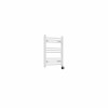 Fjord 600 x 500mm Curved White Thermostatic Touch Control Wifi Electric Heated Towel Rail