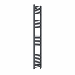 Fjord 1800 x 300mm Curved Anthracite Electric Heated Towel Rail