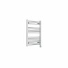 Bergen 800 x 600mm Straight Chrome Thermostatic Touch Control Electric Heated Towel Rail
