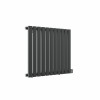 Lulea Electric Anthracite Single Flat Panel Horizontal Bluetooth Designer Radiator