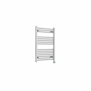 Bergen 800 x 600mm Straight Chrome Thermostatic Touch Control Wifi Electric Heated Towel Rail