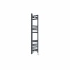 Fjord 1200 x 300mm Curved Anthracite Thermostatic Touch Control Electric Heated Towel Rail