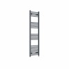 Bergen 1400 x 400mm Straight Anthracite Prefilled Electric Heated Towel Rail