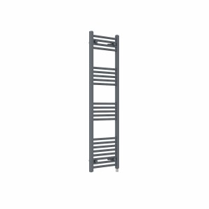 Bergen 1400 x 400mm Straight Anthracite Prefilled Electric Heated Towel Rail