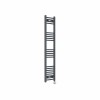 Fjord 1400 x 300mm Curved Anthracite Thermostatic Touch Control Electric Heated Towel Rail