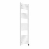 Bergen 1800 x 500mm Straight White Thermostatic Touch Control Electric Heated Towel Rail