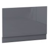 Calm Gloss Grey 800mm Wooden Bath End Panel