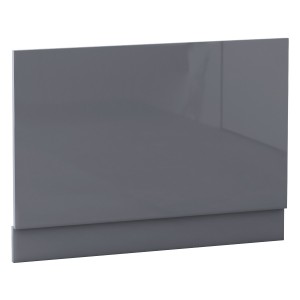 Calm Gloss Grey 800mm Wooden Bath End Panel