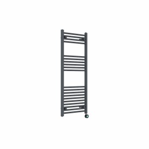 Bergen 1200 x 500mm Straight Anthracite Thermostatic Touch Control Electric Heated Towel Rail